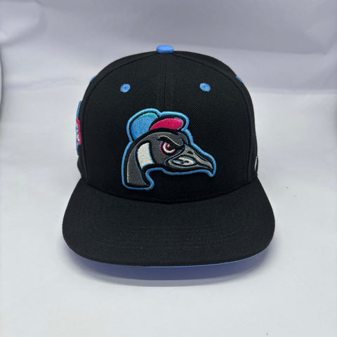 Forest City Cobra Chickens Hat Black & Blue SnapBack