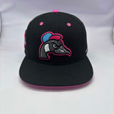 Forest City Cobra Chickens Hat Black & Pink SnapBack