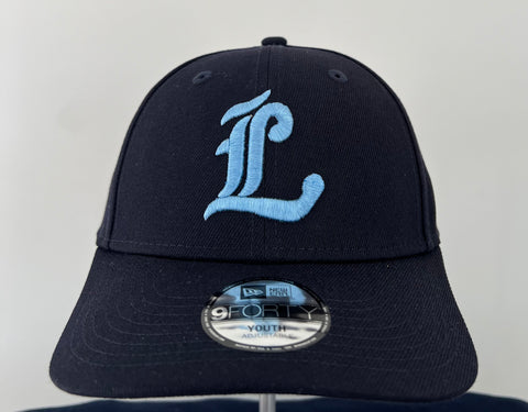 Majors New Era 9FORTY Youth Velcro Navy and Sky Blue London