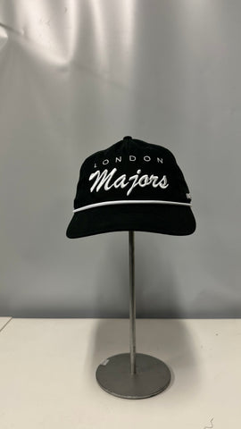 London Majors Black Hat with Rope