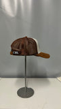 London Majors Tan/White Suede - Leather Logo Hat