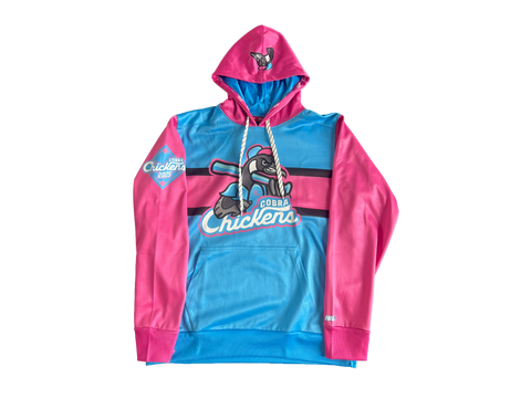 Forest City Cobra Chickens Sublimated Hoodie Pink