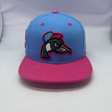 Forest City Cobra Chickens Hat Pink & Blue SnapBack