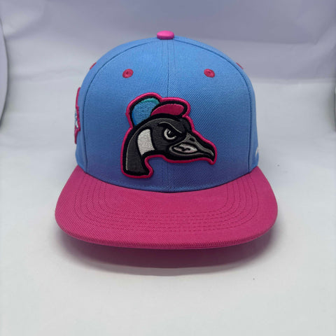 Forest City Cobra Chickens Hat Pink & Blue SnapBack