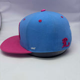 Forest City Cobra Chickens Hat Pink & Blue SnapBack