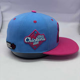 Forest City Cobra Chickens Hat Pink & Blue SnapBack